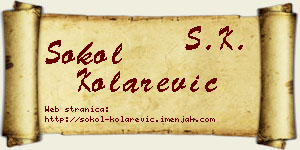 Sokol Kolarević vizit kartica